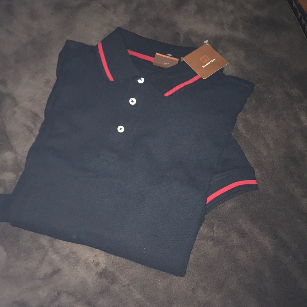 ❄️NWT Black Harriton Polo Shirt❄️